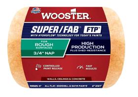 Tampa de rolo de pintura Wooster RR925-4 Nap Rough Surface de 3/4 polegadas