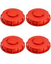 Tampa de sacola IBC QWORK, pacote com 4 unidades para tanque IBC de 6,5 L vermelho