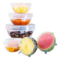 Tampa De Silicone Flexível Reutilizável 6 Unidades