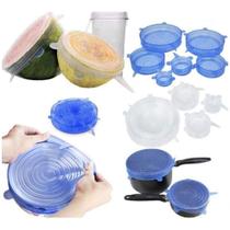 Tampa De Silicone ivel Reutilizavel Kit 6 Unidades Tampa De Silicone ivel Reutilizavel Kit 6 Unidades