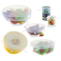 Tampa De Silicone Universal Com 6 Peças Cor Transparente