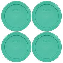 Tampa de tampa Pyrex 7202-PC redonda de 250 ml de plástico verde, pacote com 4 Tampa de tampa Pyrex 7202-PC redonda de 250 ml de plástico verde, pacote com 4
