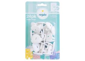 Tampa de tomada de segurança doméstica, pacote com 24 unidades, Regalo, branco Tampa de tomada de segurança doméstica, pacote com 24 unidades, Regalo, branco