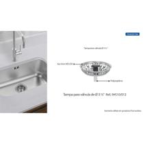 Tampa de Válvula Tramontina 3 1/2 polegada Inox Pias e Cubas Tampa de Válvula Tramontina 3 1/2 polegada Inox Pias e Cubas
