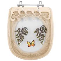 Tampa De Vaso Acrílico Decorada Sabatini Bege P/ Icasa 6lpf Tampa De Vaso Acrílico Decorada Sabatini Bege P/ Icasa 6lpf