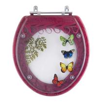 Tampa de Vaso Acrilico Decorado Borboletas Magenta Dalia para vaso Fiori 6lpf Tampa de Vaso Acrilico Decorado Borboletas Magenta Dalia para vaso Fiori 6lpf