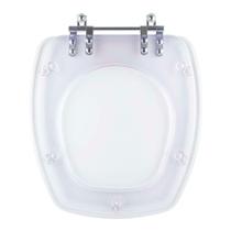 Tampa de Vaso Acrilico Transparente Pérola para bacia Pettra 6lpf Tampa de Vaso Acrilico Transparente Pérola para bacia Pettra 6lpf