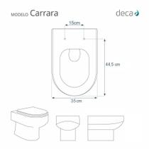 Tampa de Vaso Carrara Preto Fosco (Ébano) Para Vaso Deca Tampa de Vaso Carrara Preto Fosco (Ébano) Para Vaso Deca