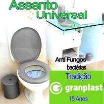 Tampa de vaso cinza sanitario universal oval todos vasos Oval marcia e confortavel