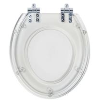 Tampa De Vaso Com Amortecedor Acrilico Oval Transparente - Pontto Lavabo