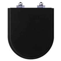 Tampa De Vaso Com Amortecedor Smart Noite Preto Fosco
