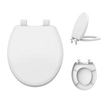 Tampa de Vaso Deca Ravena Oval Branco Anatômico em Polipropileno Compatível com Vasos Ovais Tupan