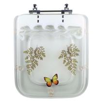 Tampa De Vaso Decorada Borboleta para Vaso Misti Icasa 6lpf Tampa De Vaso Decorada Borboleta para Vaso Misti Icasa 6lpf