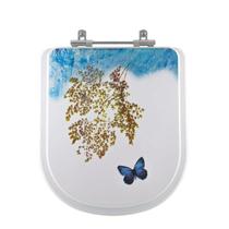 Tampa de Vaso Decorado Borboleta Lille para bacia Sensea