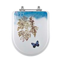Tampa de Vaso Decorado Borboleta Zeta para bacia Fabrimar