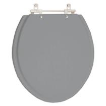 Tampa de Vaso em MDF Fiori Cinza Escuro para bacia Fiori