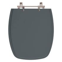 Tampa de Vaso em MDF Primula Plus Cinza Escuro para bacia Fiori