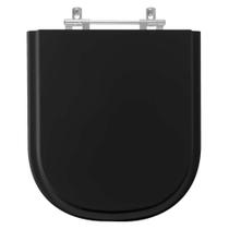 Tampa de Vaso Flox Preto para bacia Fiori 6lpf