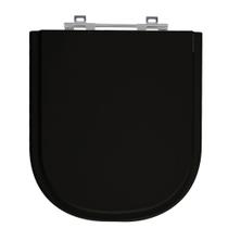 Tampa de Vaso Flox Preto para Bacia Fiori Madeira Laqueada