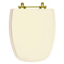 Tampa de Vaso Poliester Monte Carlo Creme para bacia Deca Com Ferragem Dourada
