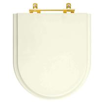 Tampa de Vaso Poliéster Smart Pergamon para bacia Celite com Ferragem Dourada