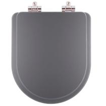 Tampa De Vaso Poliéster Soft Close Smart Metrópole Cinza Fosco Tampa De Vaso Poliéster Soft Close Smart Metrópole Cinza Fosco