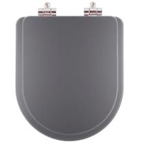 Tampa De Vaso Poliéster Soft Close Smart Metrópole Cinza Fosco Tampa De Vaso Poliéster Soft Close Smart Metrópole Cinza Fosco