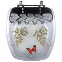 Tampa de Vaso Poliester Thema Preto Avenca Borboleta Incepa