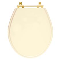 Tampa de Vaso Ravena Creme para bacia Deca Com Ferragem Dourada