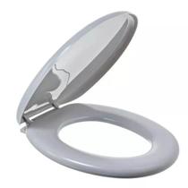 Tampa De Vaso Sanitário Astra Almofadado Oval Cinza