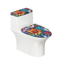 Tampa de vaso sanitário e tampa de tanque em poliéster Pwoqzuy Mandala Tampa de vaso sanitário e tampa de tanque em poliéster Pwoqzuy Mandala