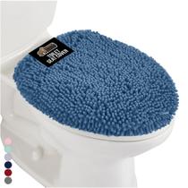 Tampa de vaso sanitário GORILLA GRIP Soft Chenille Blue 49,5x47cm Tampa de vaso sanitário GORILLA GRIP Soft Chenille Blue 49,5x47cm