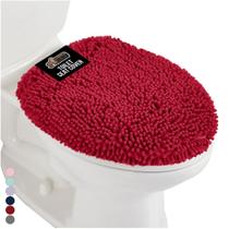 Tampa de vaso sanitário GORILLA GRIP Soft Chenille Red 49,5x47cm Tampa de vaso sanitário GORILLA GRIP Soft Chenille Red 49,5x47cm