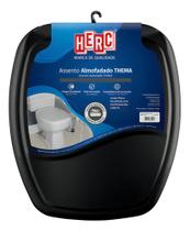 Tampa De Vaso Sanitário Monte Carlo Preto Almofadado Herc