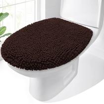Tampa de vaso sanitário OLANLY Soft Chenille 45x38cm marrom Tampa de vaso sanitário OLANLY Soft Chenille 45x38cm marrom