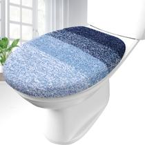 Tampa de vaso sanitário OLANLY Soft Microfiber 45x38cm Azul marinho