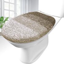 Tampa de vaso sanitário OLANLY Soft Microfiber Coffee 45x38cm Tampa de vaso sanitário OLANLY Soft Microfiber Coffee 45x38cm