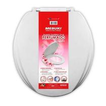 Tampa De Vaso Sanitário Oval Almofadado Perfumado Branco