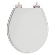 Tampa de Vaso Sanitário Poliéster com Amortecedor Convencional Oval Cinza Real (Cinza Claro) para bacia Deca