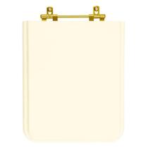 Tampa de Vaso Square Biscuit para bacia Incepa Com Ferragem Dourada Tampa de Vaso Square Biscuit para bacia Incepa Com Ferragem Dourada