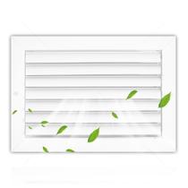 Tampa de ventilação com registro de duto de ar, alumínio unidirecional, 33 x 22 cm