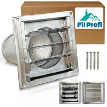 Tampa de ventilação de parede FILPROFI de 5 polegadas com tela de malha metálica Tampa de ventilação de parede FILPROFI de 5 polegadas com tela de malha metálica