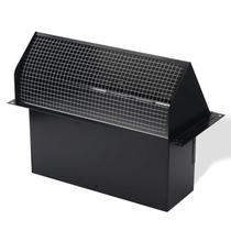 Tampa de ventilação de parede Wosijm 8,3x14x12 cm preta para exaustor