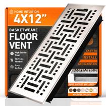 Tampa de ventilação de piso Floor Register 4x12 com armadilha de malha de níquel acetinado Tampa de ventilação de piso Floor Register 4x12 com armadilha de malha de níquel acetinado