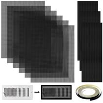 Tampa de ventilação de piso Pangda Black PVC 400x300mm 6 unidades com ímã