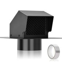 Tampa de ventilação de telhado Trivd Frol 10 cm de aço galvanizado com amortecedor preto