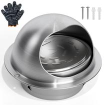 Tampa de ventilação do secador TOYIEW Ventilação de parede redonda de aço inoxidável de 10 cm