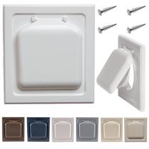 Tampa de ventilação do secador, ventilação sem pragas, porta dupla, 4 polegadas, branca, EUA Tampa de ventilação do secador, ventilação sem pragas, porta dupla, 4 polegadas, branca, EUA