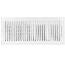 Tampa de ventilação EZ-FLO branca 16x6cm de aço para abertura de duto