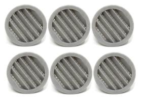 Tampa de ventilação JSP Manufacturing, pacote com 6, redonda, cinza, 6,35 cm
